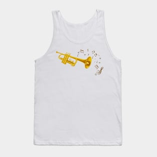 Jazz Trumpet Music Notes Musician Tank Top